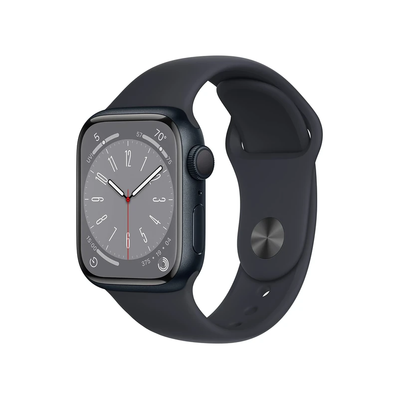 Apple Watch Series 8 (GPS, 41MM) - Midnight Aluminium Case with Midnight Sport Band (Renewed)