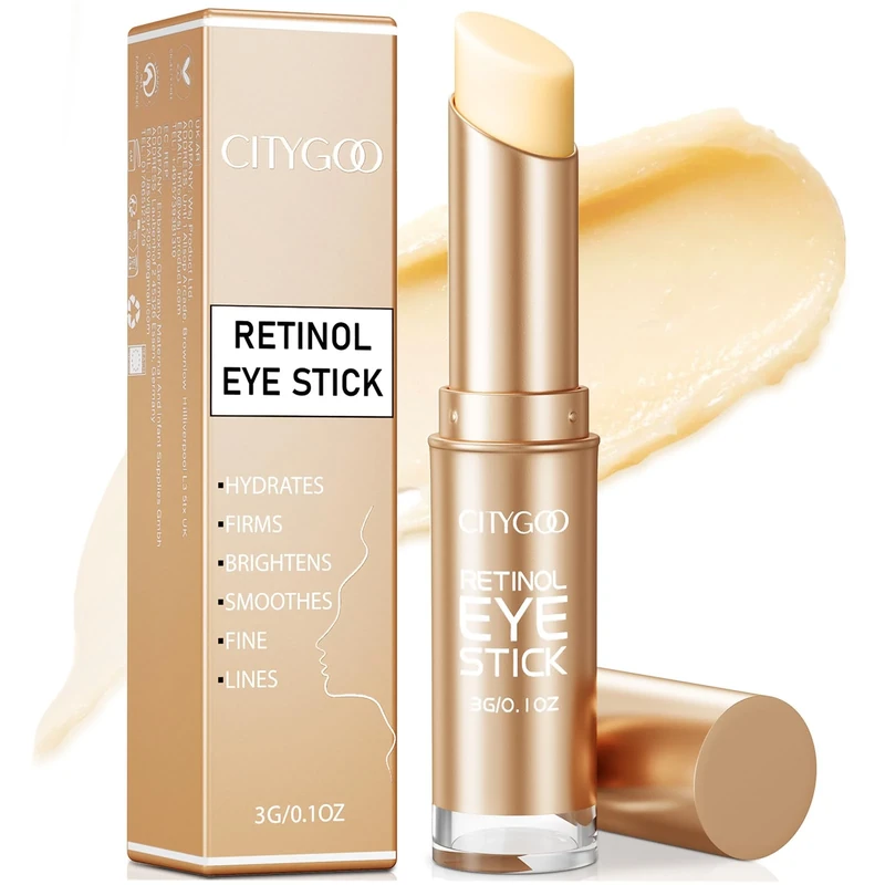 Retinol Eye Stick With Collagen, Hyaluronic Acid For Dark Circle, Wrinkles in 3-4 Weeks, Under Eye Cream Anti Aging, For Puffiness and Bags Reduces Fine Lines