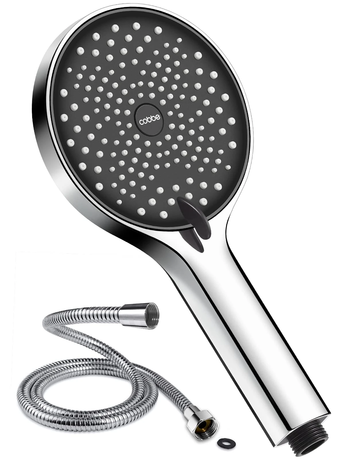 Cobbe Shower Head High Pressure with 3 Sprays, Power Shower Head and Hose Water Saving Large Shower Head Set for Adults Children Pets