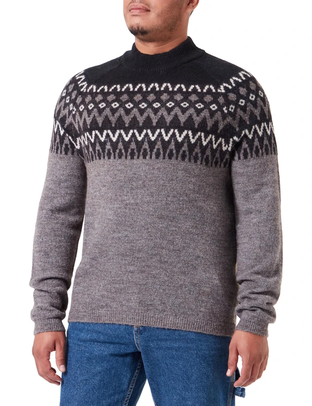 Casual Friday - CFKristian Norwegian Knit - Jumper - 20504788, Major Brown Melange (1908101), M