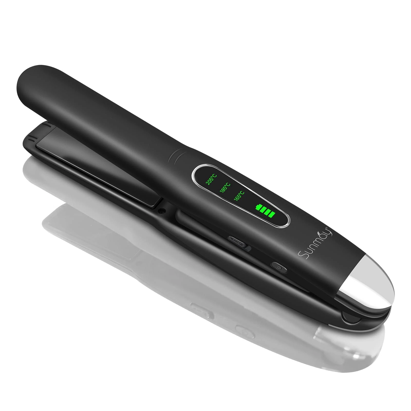 SUNMAY Voga 2 in 1 Cordless Hair Straighteners and Curler, Travel Wireless Portable USB Rechargeable Straightener, Mini Flat Iron Curling Wand with Titanium Plate –3 Temperature Temps, 5000mAh Battery