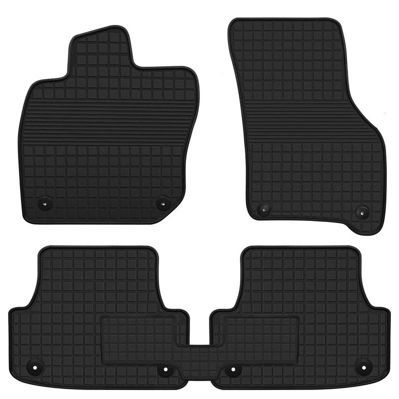 SAN AUTO Car Floor Mat Rubber Custom Fit for Audi A3 / S3 2023 2022 2021 Full Black Auto Floor Liners All Weather Heavy Duty Odorless