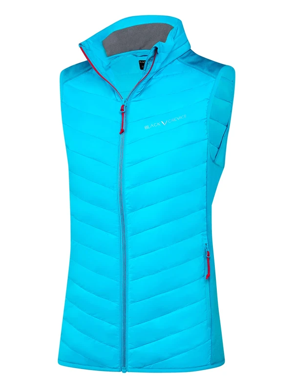 Black Crevice Women's Gilet ibrido da donna, blu/rosso, 40