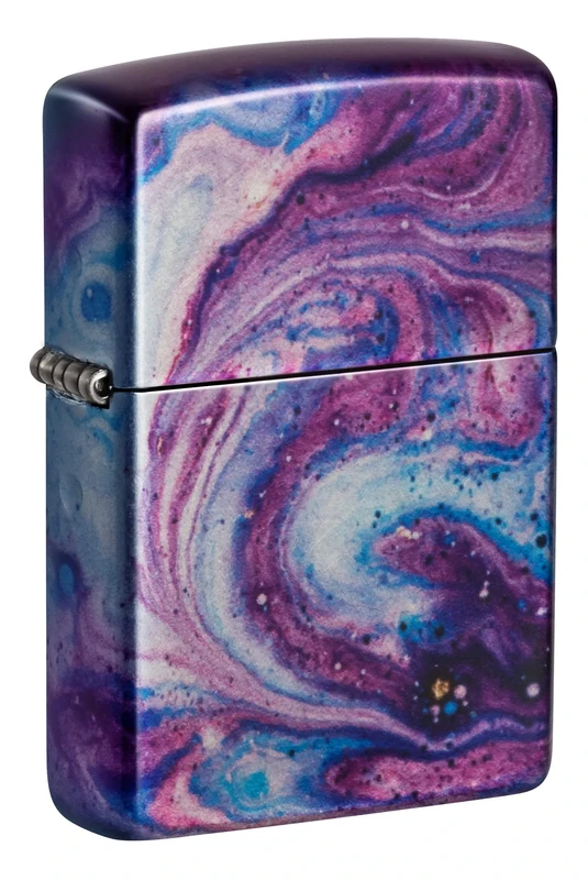 Zippo Windproof Lighter - Universe Astro Design - 540 Fusion Tumbled Chrome Finish - Refillable - Reusable - Windproof Design - Gift Box - Metal - Made in USA