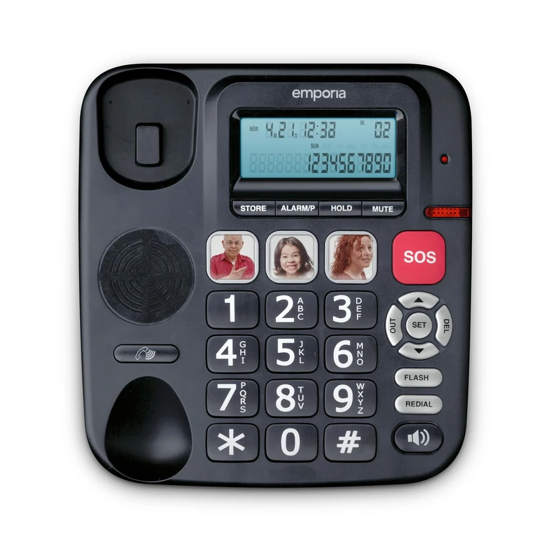 Emporia KFT20 Corded Big-Button - Black/Silver (Official UK and Ireland Version) - Image 1