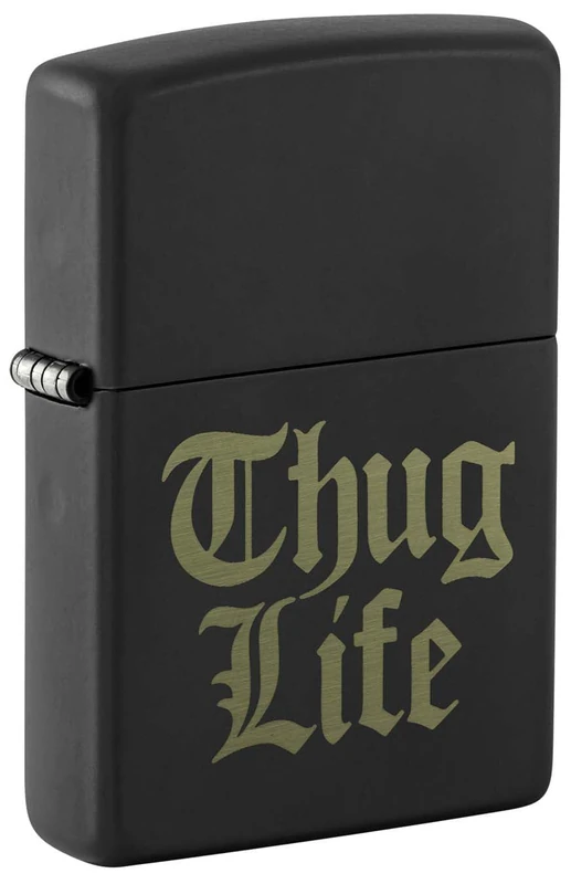 Zippo Lighter, Metal, Black, One Size