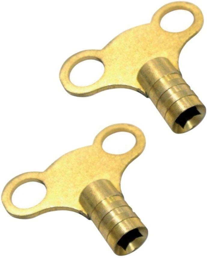 Nartel® Radiator Plumbing Bleed Bleeding Key Keys Solid Brass Vent Venting Air Valve (Pack of 2)