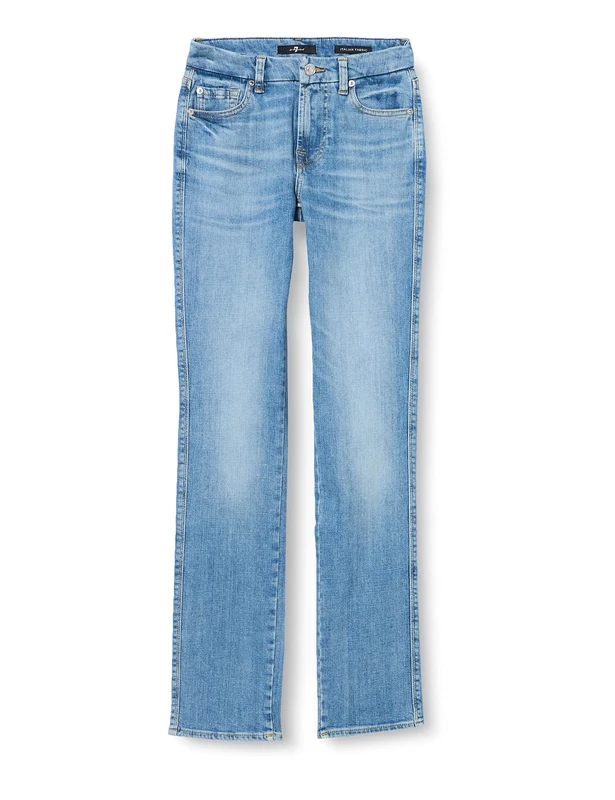 7 For All Mankind Women's JSVMC120 Jeans, Light Blue,