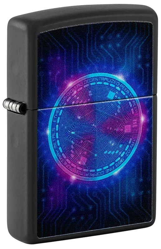 Zippo Lighter, Metal, Black, One Size