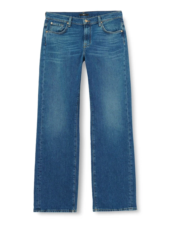 7 For All Mankind Women's Jeans, Mid Blue, 4