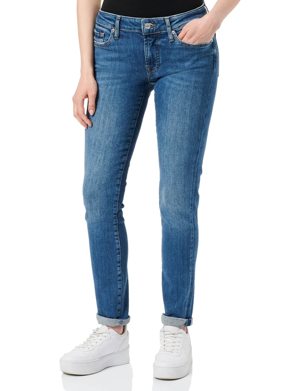 7 For All Mankind Women's JSL4C120 Jeans, Mid Blue,