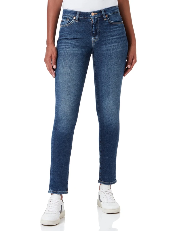7 For All Mankind Women's JSWXA910 Jeans, Dark Blue, W26