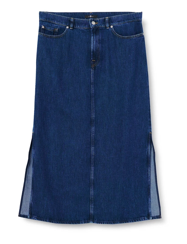 7 For All Mankind Women's JSLXC860 Skirt, Mid Blue, 25