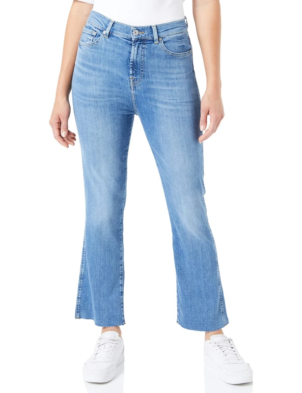 7 For All Mankind Women's JSHSC120 Jeans, Light Blue,