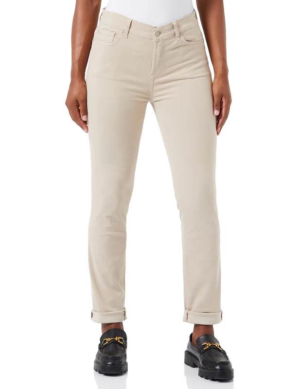 7 For All Mankind Women's Jswxv600 Pants, Beige, 4