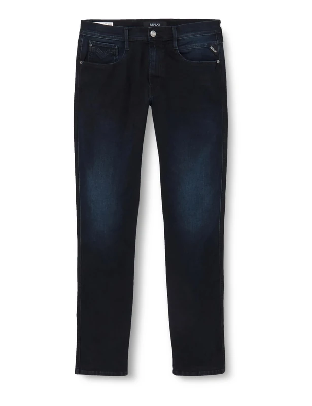 Replay Men's Jeans Anbass Slim-Fit Hyperflex Forever Dark with Stretch, Blue (Dark Blue 007), 36W / 30L