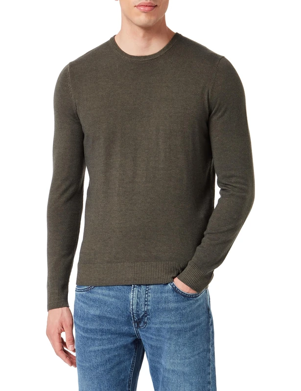 Replay men's wool mix sweater, Mud Green 950 (Green), S