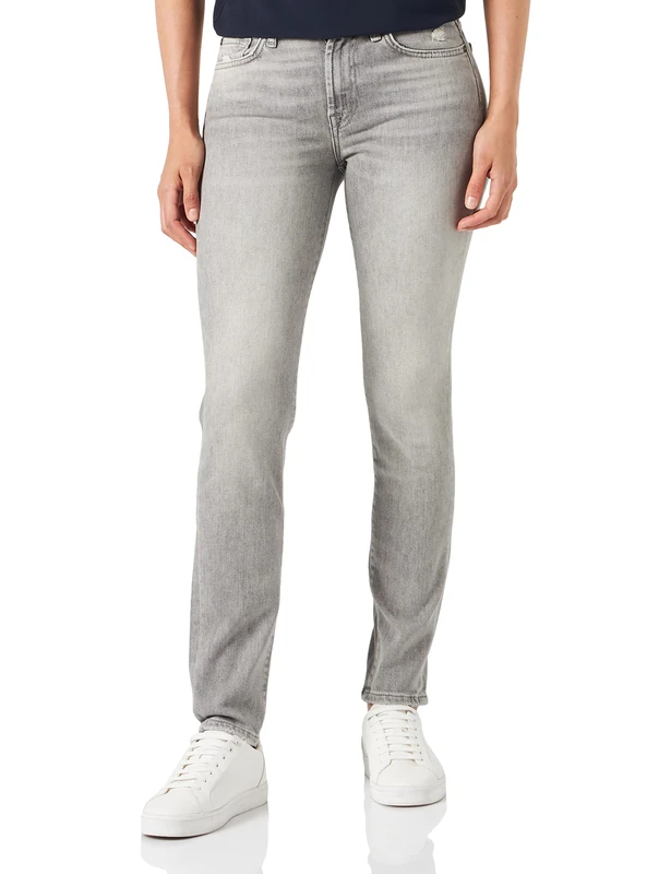 7 For All Mankind Women's JSWXC660 Jeans, Grey, 6