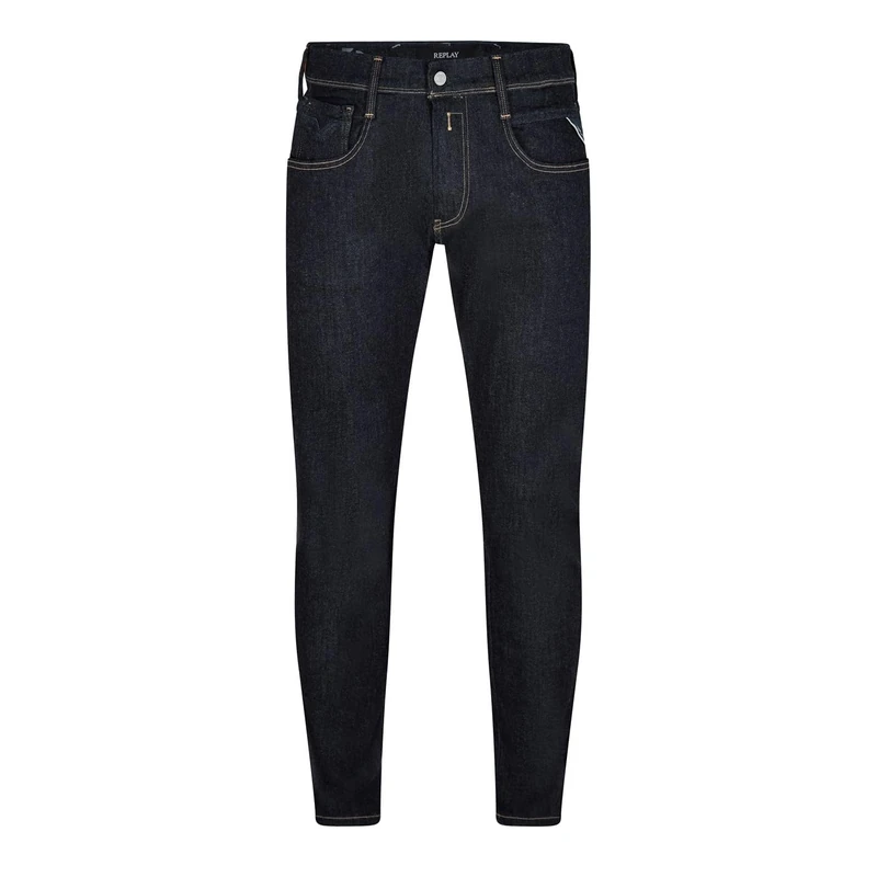 Replay Men's Anbass Slim-Fit Hyperflex Forever Dark Jeans with Stretch, Blue (Dark Blue 007), 36W / 36L