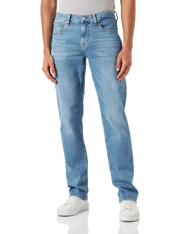 7 For All Mankind Men's JSMSC120 Jeans, Light Blue,