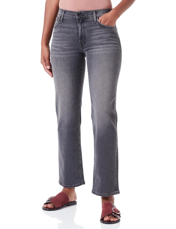 7 For All Mankind Women's JSERC320 Jeans, Black,