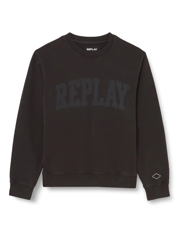 REPLAY Men's M6714 Sweatshirt, Blackboard. 099, XXL