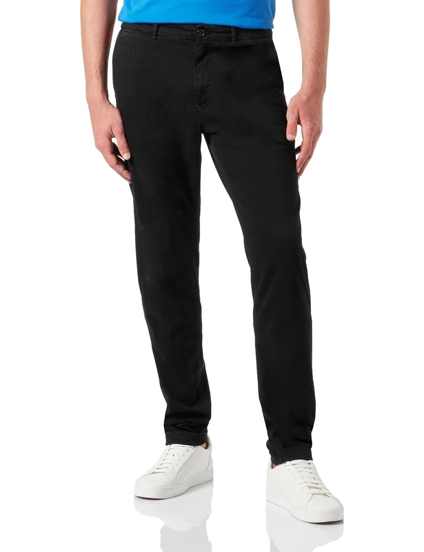 Replay Men's Chino Brad Straight Fit with Stretch, Black (Black 098), 34W / 32L