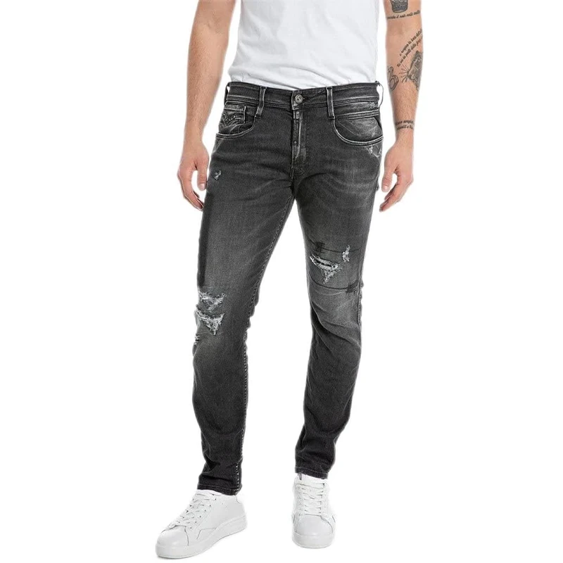 REPLAY Herren Jeans Anbass Slim-Fit Maestro, Dark Grey 097 (Grau), 27W / 30L - Image 1