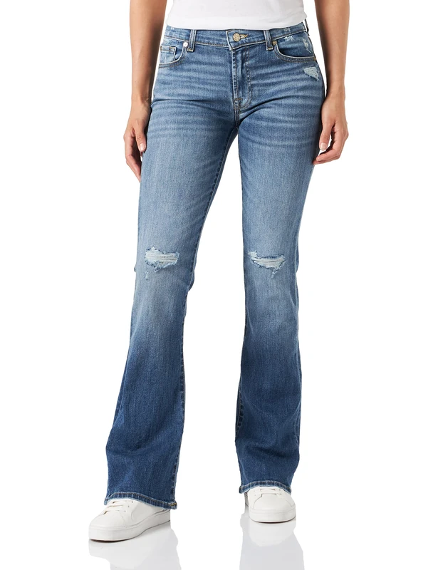 7 For All Mankind Women's JSBT44A0 Jeans, Mid Blue,