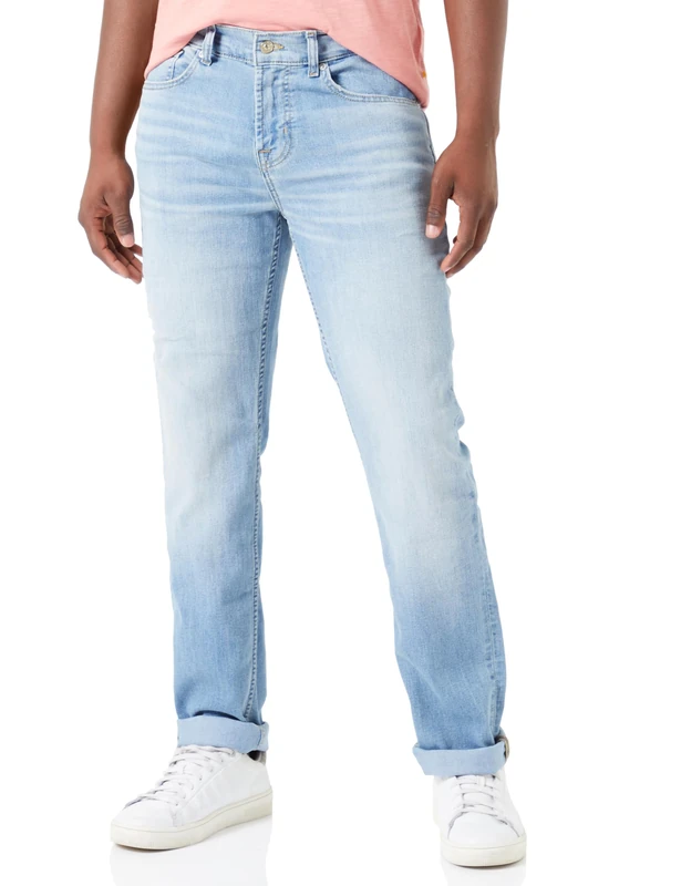 7 For All Mankind Men's JSMS83L0 Jeans, Light Blue,