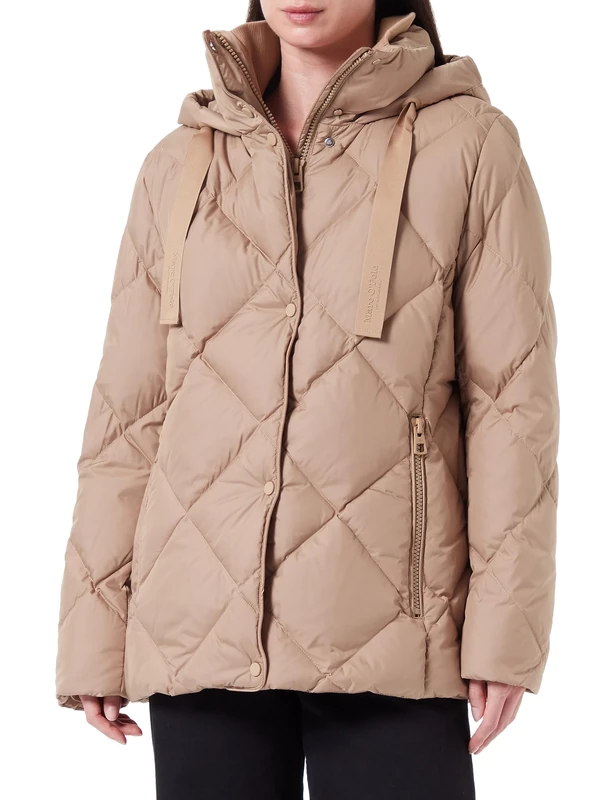 Marc O'Polo Women's 309032970077_739_36 Woven Outdoor Jackets, Stone Hearth, 10