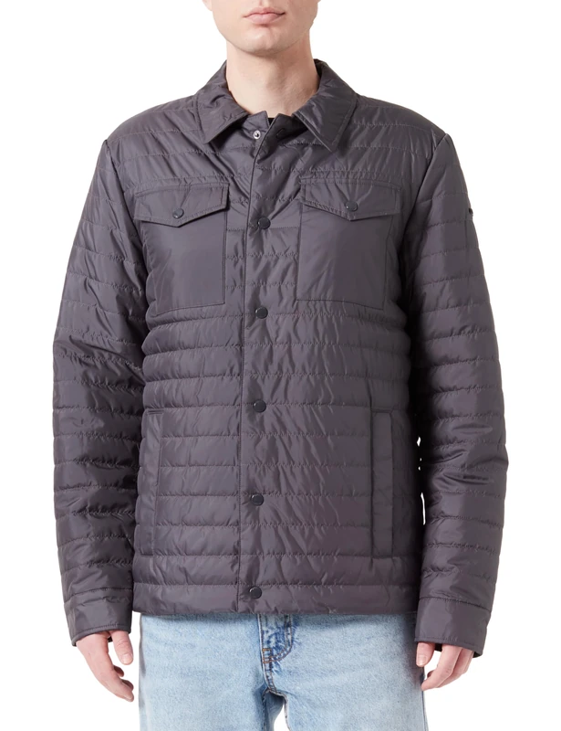 Geox Men's M WILMER Jacket, ASPHALT,