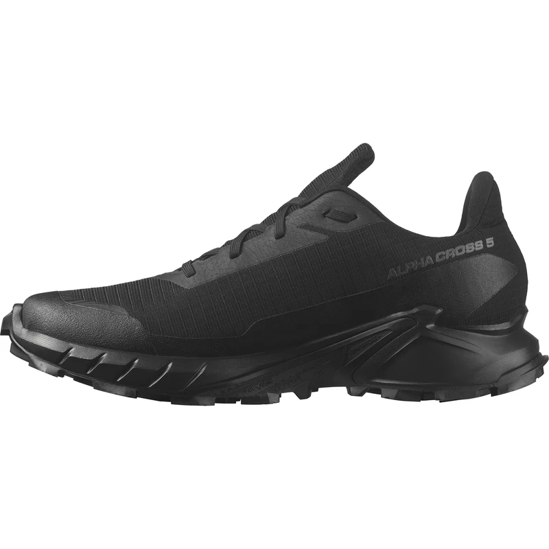 Salomon Men's Alphacross 5 Gore-tex Running Shoe, Black Black Ebony, 8 UK
