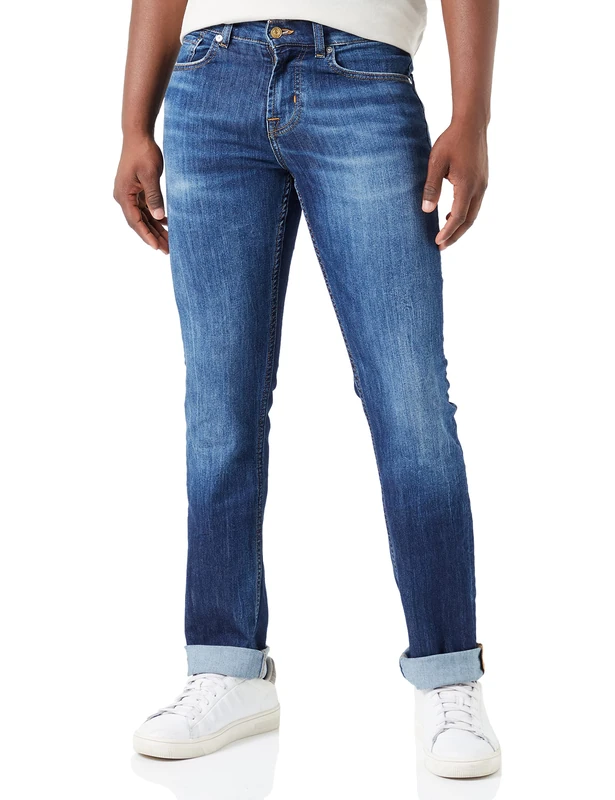 7 For All Mankind Men's Jsms83l0 Jeans, Dark Blue, W30