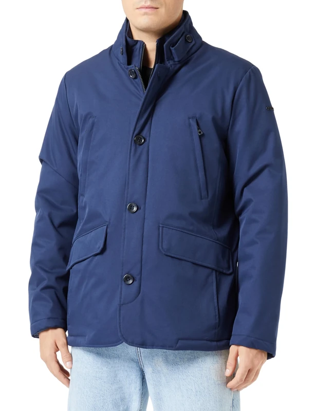 Geox Men's M Tevere Jacket, dress blues, 42