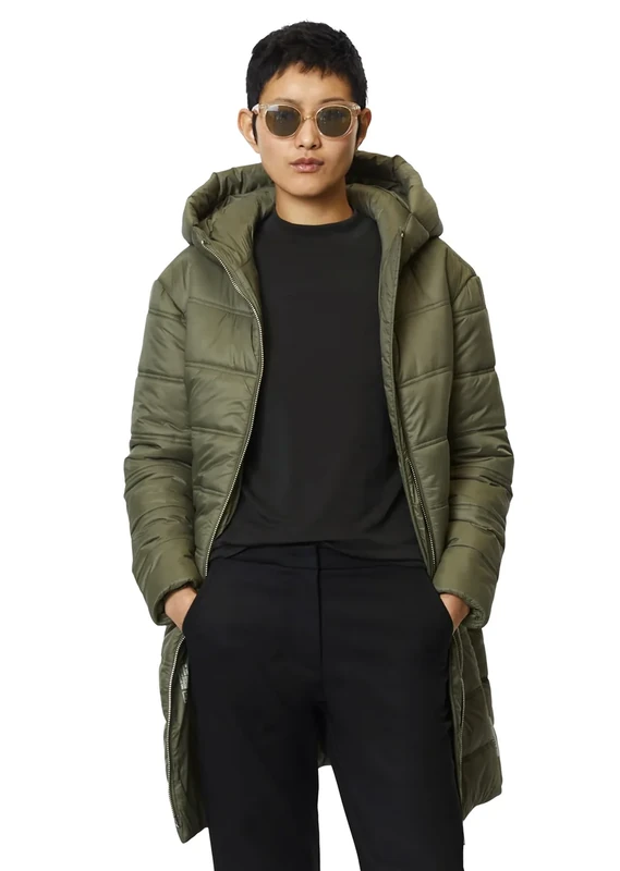Marc O'Polo Women's 307085171079_454_40 Woven Coats, Olive Crop
