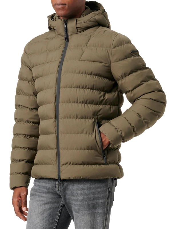 Geox Men's M HALLSON Jacket, Olive Night, 52