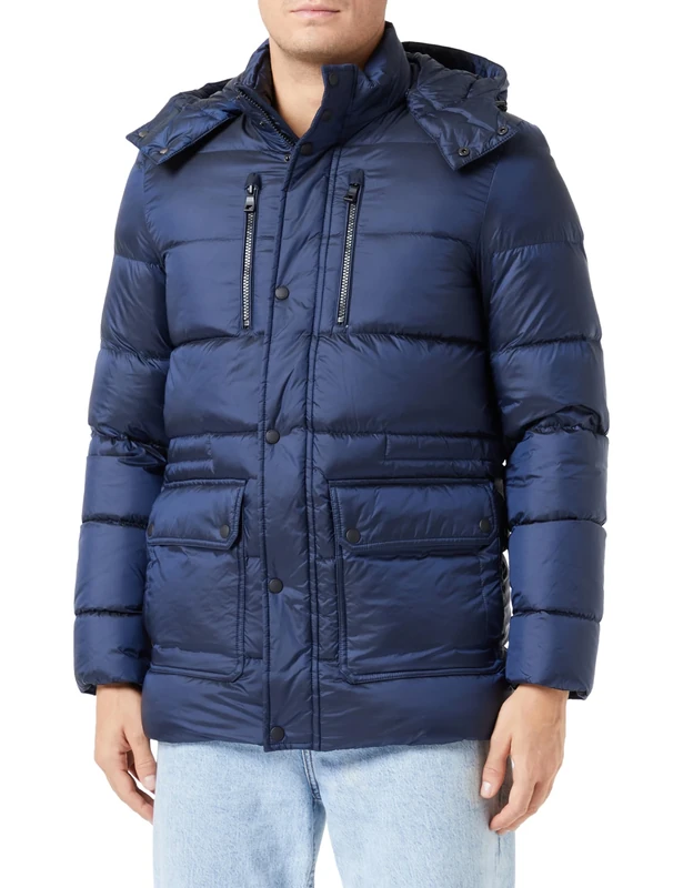 Geox Men's M MEREDIANO Jacket, DK ECLIPSE BLUE,