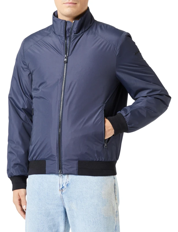 Geox Men's M VINCIT Jacket, BLACK/ASPHALT,