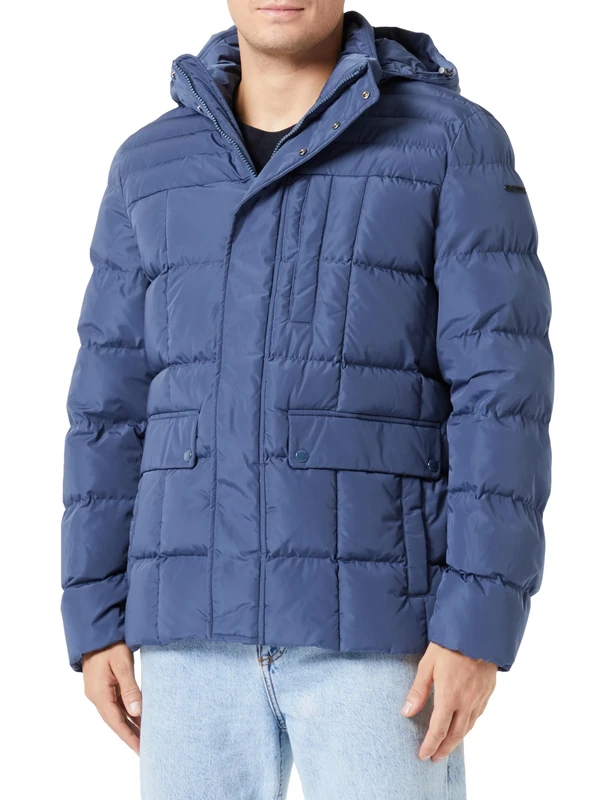 Geox Men's M HILSTONE Jacket, Vintage Indigo, 56