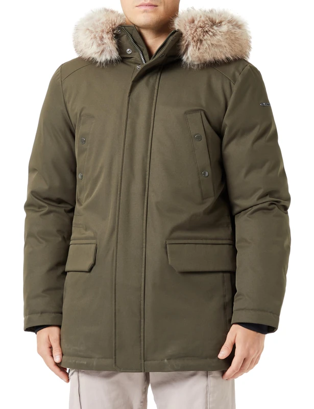 Geox Men's M NORWOLK Jacket, Olive Night, 52