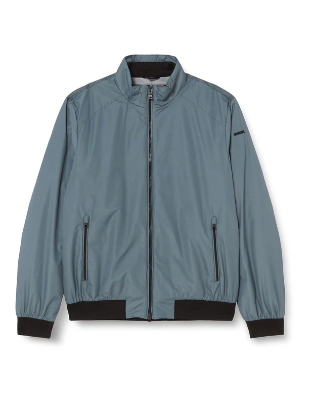 Geox Men's M VINCIT Jacket, BLACK/LIGHT GREY,
