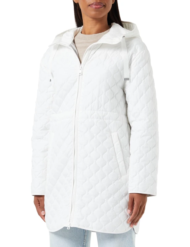 Geox Women's W ASHEELY Jacket, Blanc DE Blanc, 40