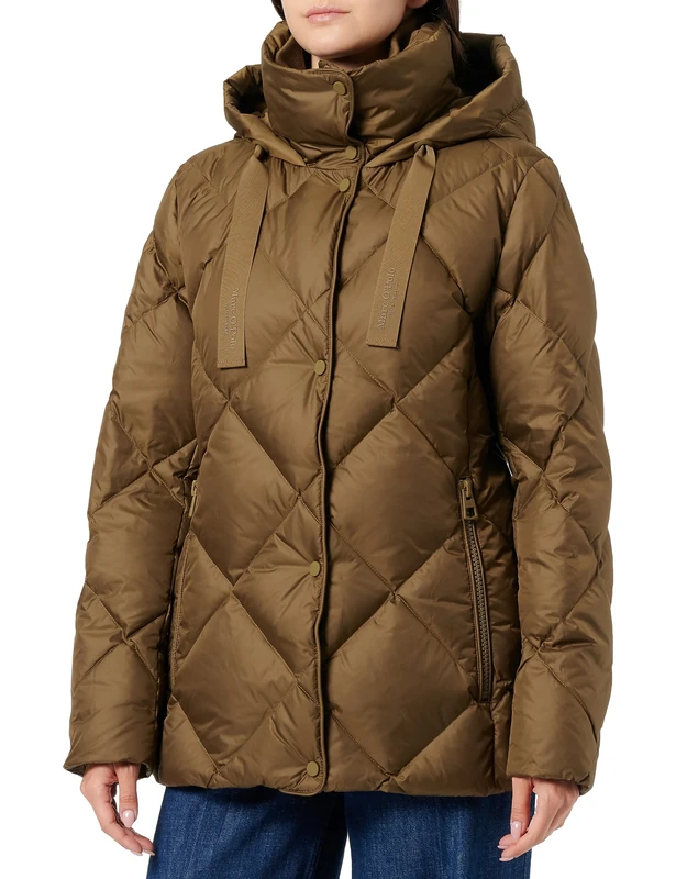 Marc O'Polo Women's 309032970077_442_38 Woven Outdoor Jackets, Forest Floor - Image 1