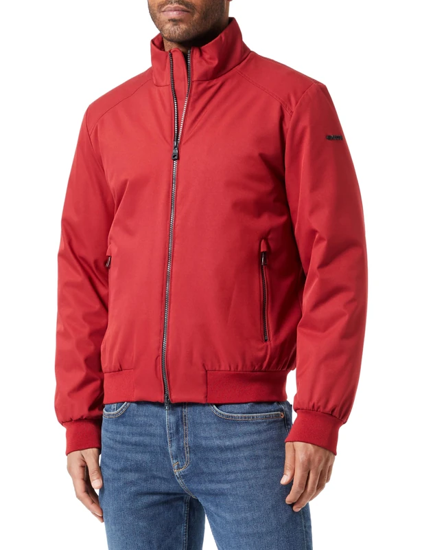 Geox Men's M VINCIT Jacket, RED DAHLIA,