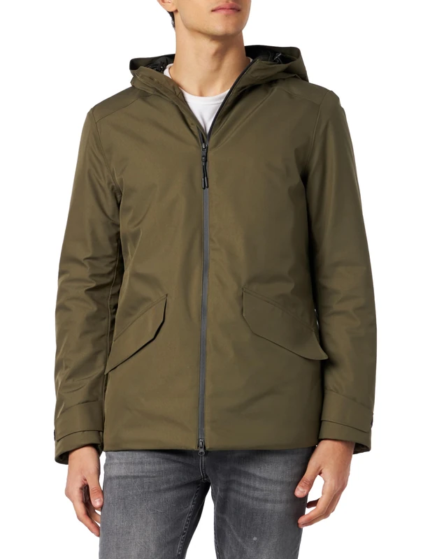 Geox Men's M CLINTFORD Jacket, Olive Night, 38