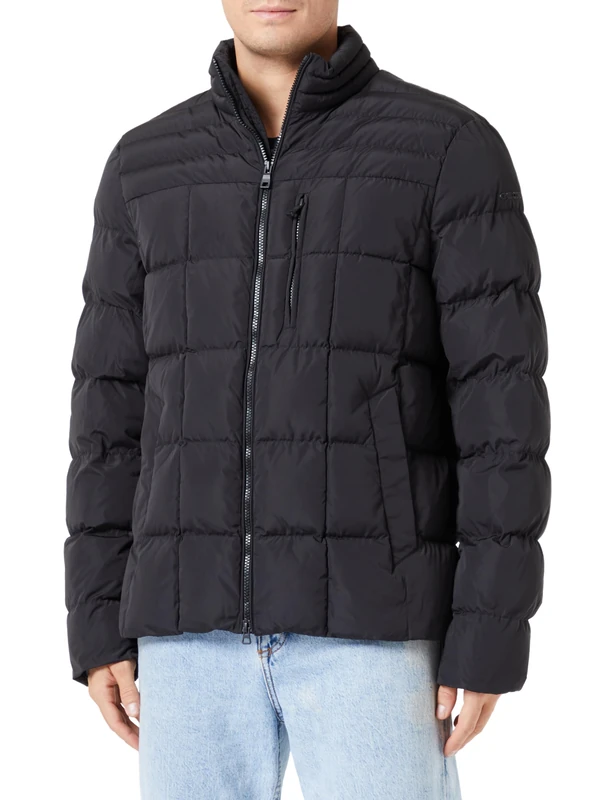 Geox Men's M Magnete Jacket, Black/Black, 56