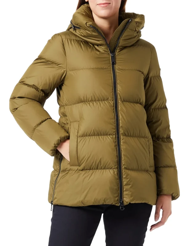 Geox Women's W CAMEI Jacket, DARK OLIVE,