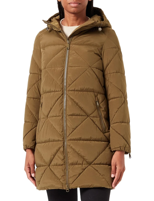 Geox Women's W ALLENIE Jacket, Dark Olive, 24