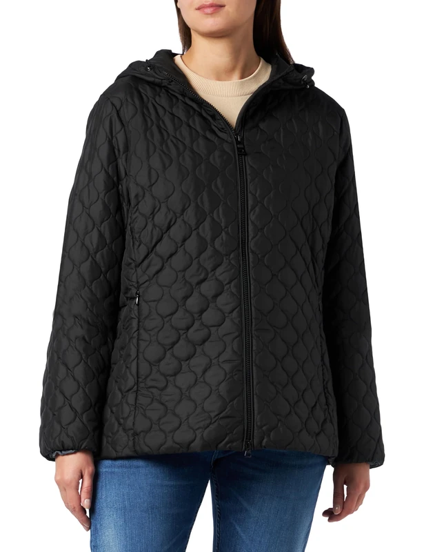 Geox Women's W ASHEELY Jacket, Black, 14